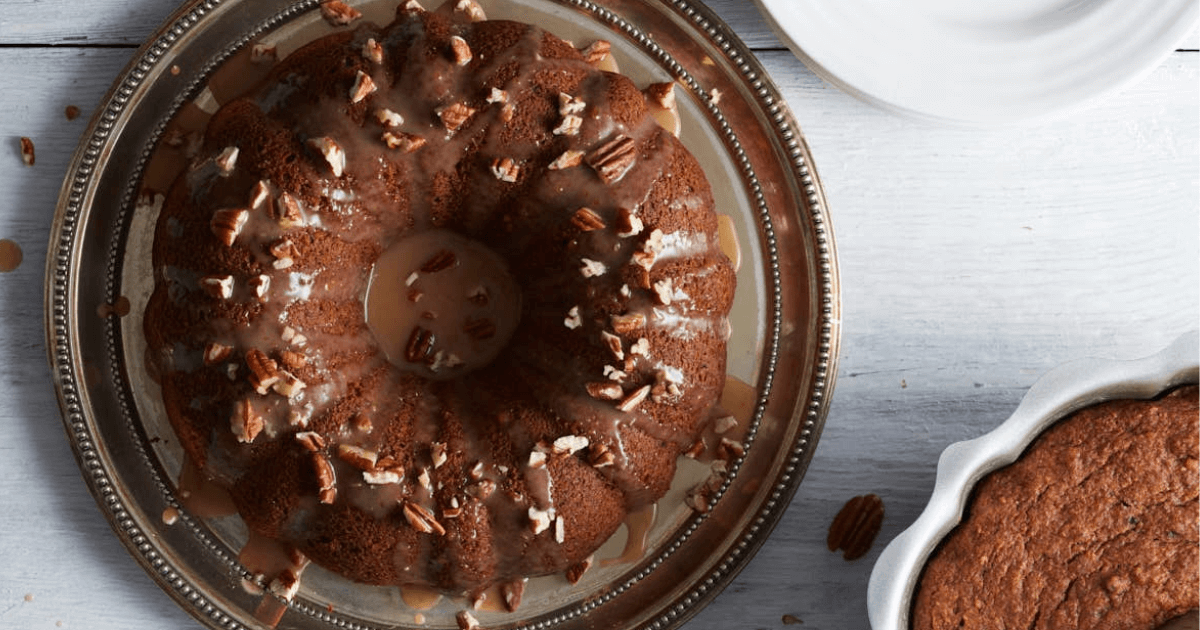 Butternut squash coffee cake with maple glaze